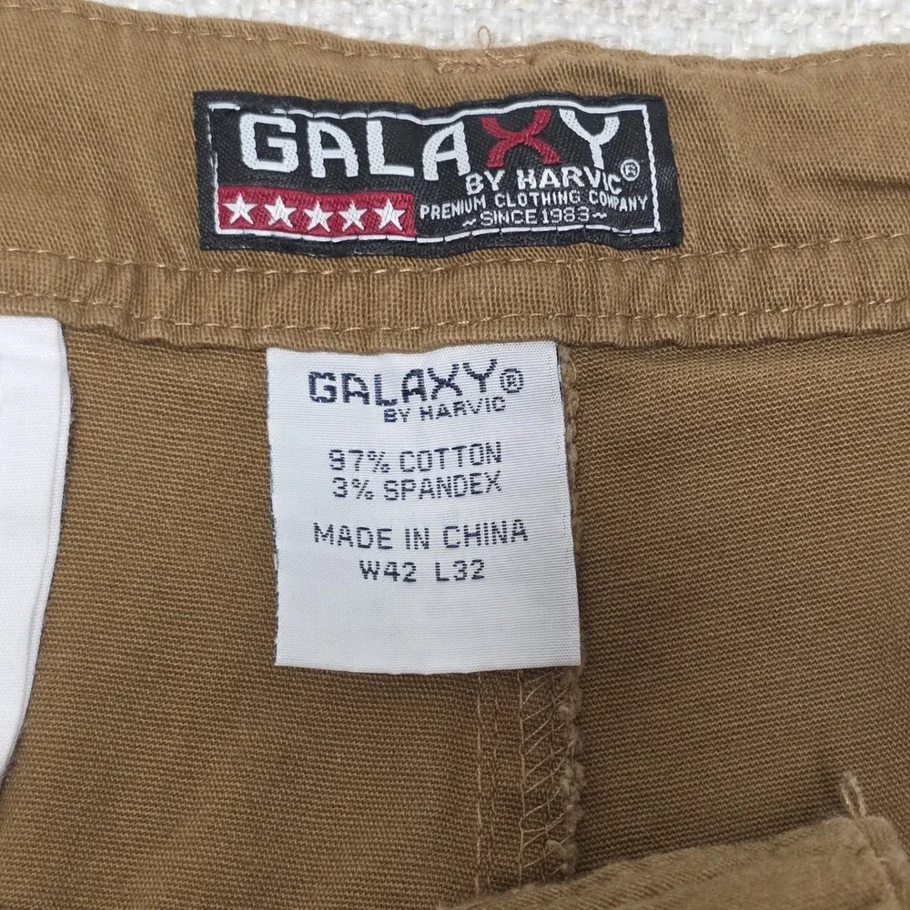 Galaxy by Harvic Men's Timber Slim Fit Stretch‎ Chino Pants Size 42x32 NWT